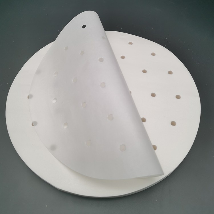 Non Stick Disposable Custom Logo Bamboo Steamer Paper Steam Basket Steamer Dim Sum Paper Round For Cooking Steaming Basket Vegetables Dim Sum Kitchen